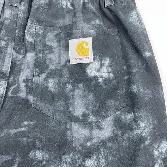 Carhartt Shorts Boys M 10 12 Black Tie-Dye Flat Front Elastic Waist APP1859 - Picture 7 of 9